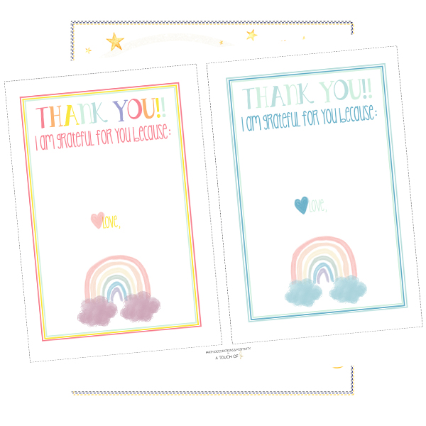 Picture of Gratitude Thank you Notes for Kids