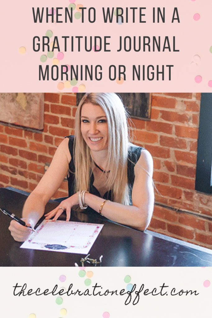 when to write in a gratitude journal morning or night